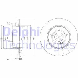 Гальмівний диск для Mercedes DELPHI BG3239C фото товару
