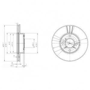 SUZUKI Диск тормозной передний Liana 02-, Baleno 1.8/1.9TD Delphi BG3341 (фото 1)