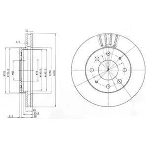 Гальмівний диск для Mitsubishi DELPHI BG3401 фото товару