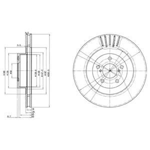 SUBARU гальмівний диск передн.Forester 02 - Delphi BG3413 фото товару