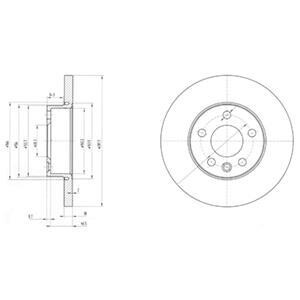 VW диск гальмівний передній T4 96- Delphi BG3415 фото товара