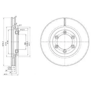 Гальмівний диск для SsangYong, Daewoo DELPHI BG3523 фото товару