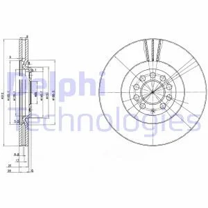 Гальмівний диск для Volkswagen, Skoda, Seat, Audi DELPHI BG3528 фото товару