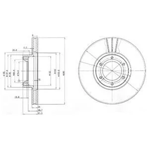 Гальмівний диск для Vauxhall, Renault, Opel DELPHI BG3553 фото товару