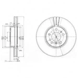 <strong>BMW Диск тормозной передн.X5 E53 00- DELPHI BG3628 (фото 1)</strong>