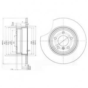 BMW Диск тормозной задн.X5 E53 (324*12) Delphi BG3629