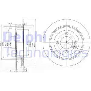 Гальмівний диск для Mini DELPHI BG3662C фото товару