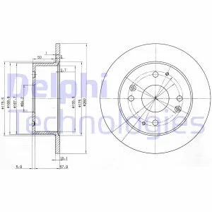Гальмівний диск для Honda DELPHI BG3677 фото товару