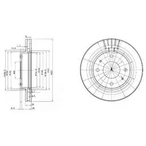 Гальмівний диск для Hyundai DELPHI BG3750 фото товару