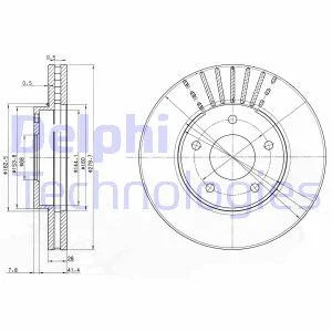 <strong>Гальмівний диск DELPHI BG3816 (фото 1)</strong>