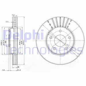 Гальмівний диск для DELPHI BG3816 фото товару