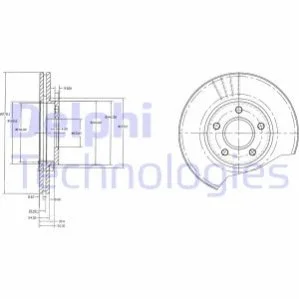Гальмівний диск для Ford DELPHI BG3826 фото товару