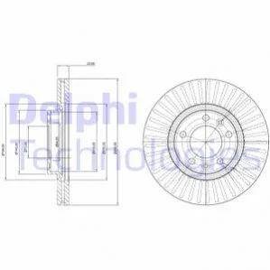 PEUGEOT гальмівний диск передн.407 04- для DELPHI BG3835C фото товару