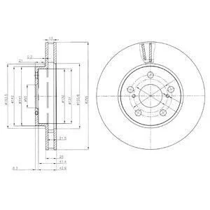 Гальмівний диск для DELPHI BG3850 фото товару