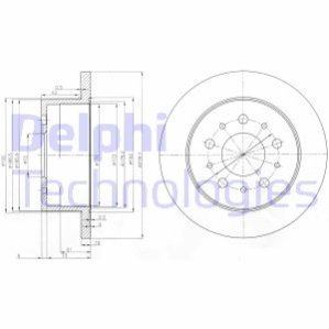 FIAT Диск тормозной задний Ducato,Jumper 02- Delphi BG3853