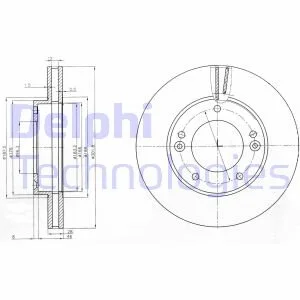 Гальмівний диск для DELPHI BG3858 фото товару
