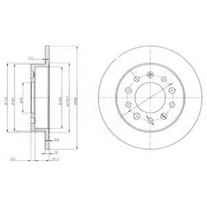 Гальмівний диск для Hyundai DELPHI BG3862 фото товару