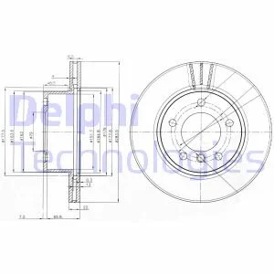 Гальмівний диск для BMW DELPHI BG3899C фото товару