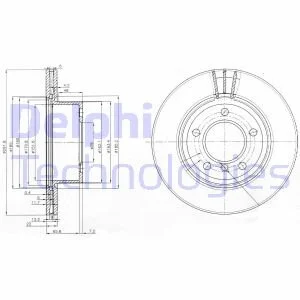 Гальмівний диск для BMW DELPHI BG3900C фото товару