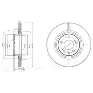 VW диск гальмівний передн.Audi A6 2.4I 2.0TDI 2.7TDI 3.0TDI 05- Delphi BG3942 фото товару