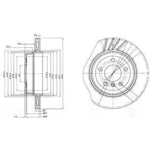 <strong>BMW диск гальмівний задн. X3 E83 04- DELPHI BG3943 (фото 1)</strong>