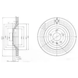 Гальмівний диск для Audi DELPHI BG3991 фото товару