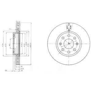 OPEL диск гальмівний передній Corsa D 06-,Fiat Grande Punto 05- Delphi BG4004 фото товара