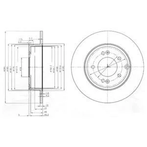 Гальмівний диск для Hyundai, KIA DELPHI BG4012 фото товара
