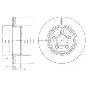 Гальмівний диск для Lancia, Dodge, Chrysler DELPHI BG4073 фото товару
