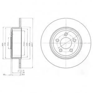 Диск гальмівний для Dodge, Chrysler DELPHI BG4074 фото товару