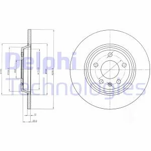 Гальмівний диск для Audi DELPHI BG4081C фото товару