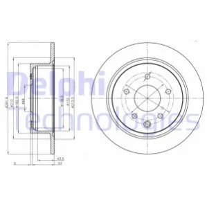 Гальмівний диск для DELPHI BG4108C фото товару