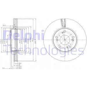 Гальмівний диск для DELPHI BG4119 фото товару