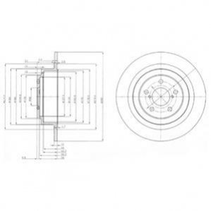 SUBARU Диск тормозной задн.Legacy III,IV 98-,Outback 00- Delphi BG4154 фото товару