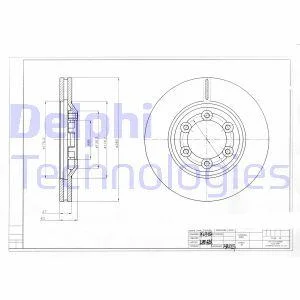 <strong>ISUZU Гальмівний диск передн. D-MAX I 02-, D-MAX II 12- DELPHI BG4175 (фото 1)</strong>