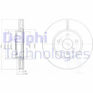 <strong>OPEL диск гальмівний передній "17" Insignia 08- DELPHI BG4189C (фото 1)</strong>