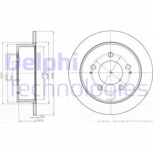 Гальмівний диск для SsangYong DELPHI BG4220 фото товару