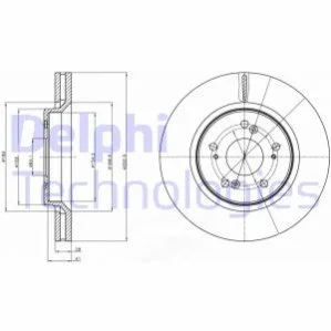 <strong>HONDA Диск тормозной передн. CR-V 07- DELPHI BG4250C (фото 1)</strong>