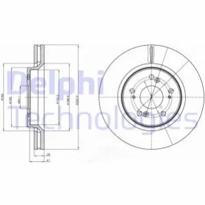 HONDA Диск тормозной передн. CR-V 07- для DELPHI BG4250C фото товару