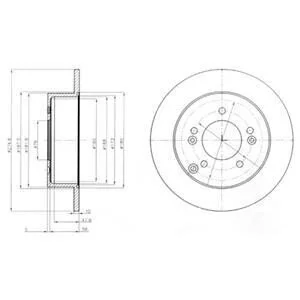 Гальмівний диск для KIA DELPHI BG4260 фото товара