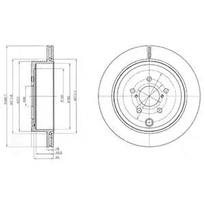 <strong>SUBARU Диск гальмівний зад. OUTBACK 12- DELPHI BG4288 (фото 1)</strong>