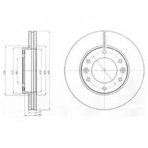 <strong>HYUNDAI гальмівний диск передн.H-1,Starex 06- DELPHI BG4296 (фото 1)</strong>