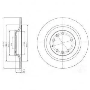 <strong>MAZDA Диск торм. задн.Mazda 6 2.3 DELPHI BG4318 (фото 1)</strong>