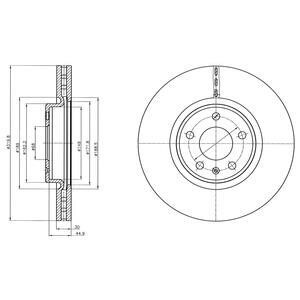 AUDI диск гальмівний передній 320mm A4/A5/A6/Q5 08- Delphi BG4346C фото товара