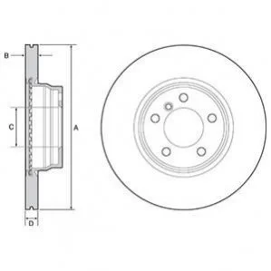 <strong>BMW Диск гальмівний передній 3 F30,4 Gran Coupe/ F36 13- DELPHI BG4458C (фото 1)</strong>