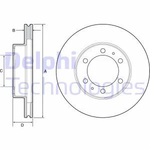 Гальмівний диск для Mercedes DELPHI BG4557 фото товару
