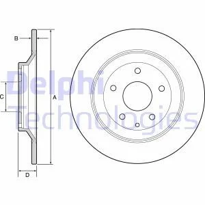 <strong>MAZDA гальмівний диск задн.CX-5 11- DELPHI BG4567C (фото 1)</strong>