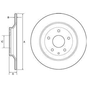 MAZDA гальмівний диск задн.CX-5 11- Delphi BG4567C (фото 1)