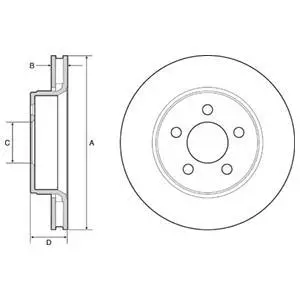 <strong>JEEP диск гальмівний передн. Cherokee 08-, Dodge Nitro 07- DELPHI BG4642 (фото 1)</strong>