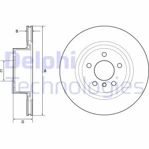 Гальмівний диск для BMW DELPHI BG4644C фото товару